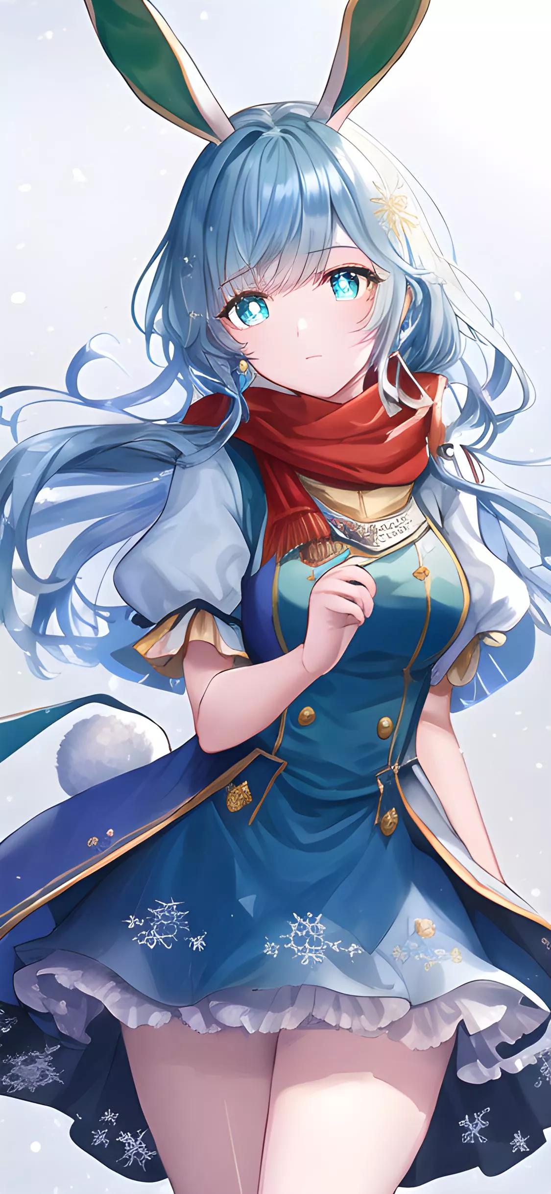 ai绘画二次元壁纸超清美女,ai绘画兔女孩动态壁纸