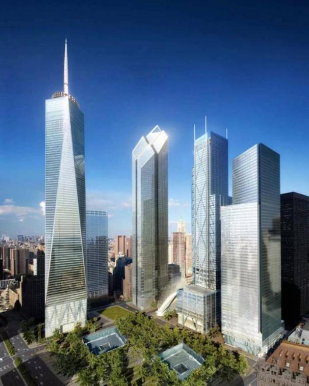 纽约911纪念广场设计,911遗址新建大楼