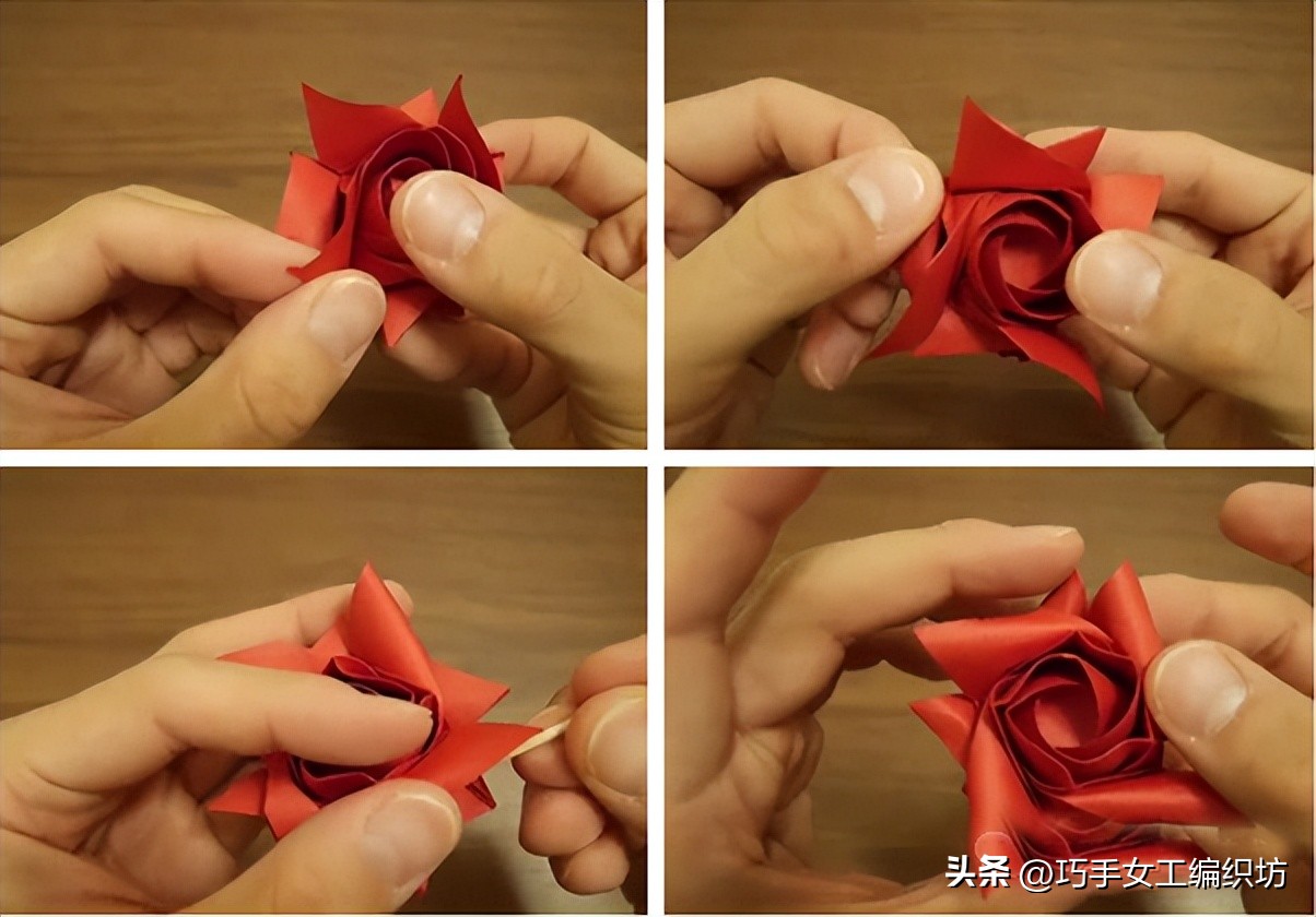 一张纸可以折一朵花,一张纸就可以叠的玫瑰花