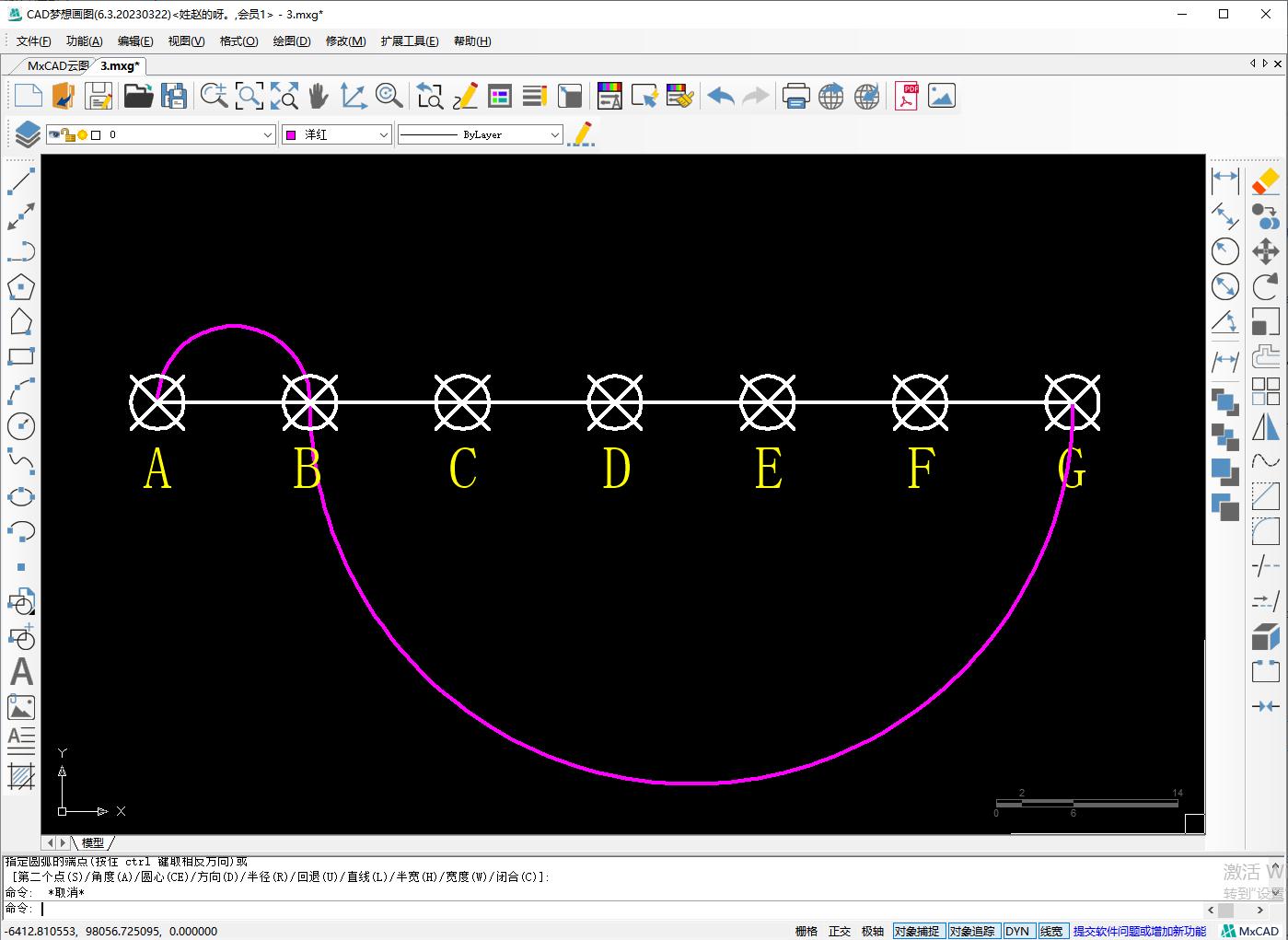 cad中如何在多段线中绘制圆形,cad圆怎么修剪成多段弧