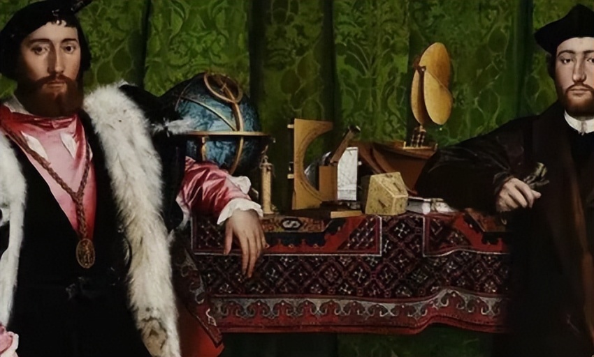 荷尔拜因怎样巧妙的运用色彩和光影，才营造出一种庄严的氛围？