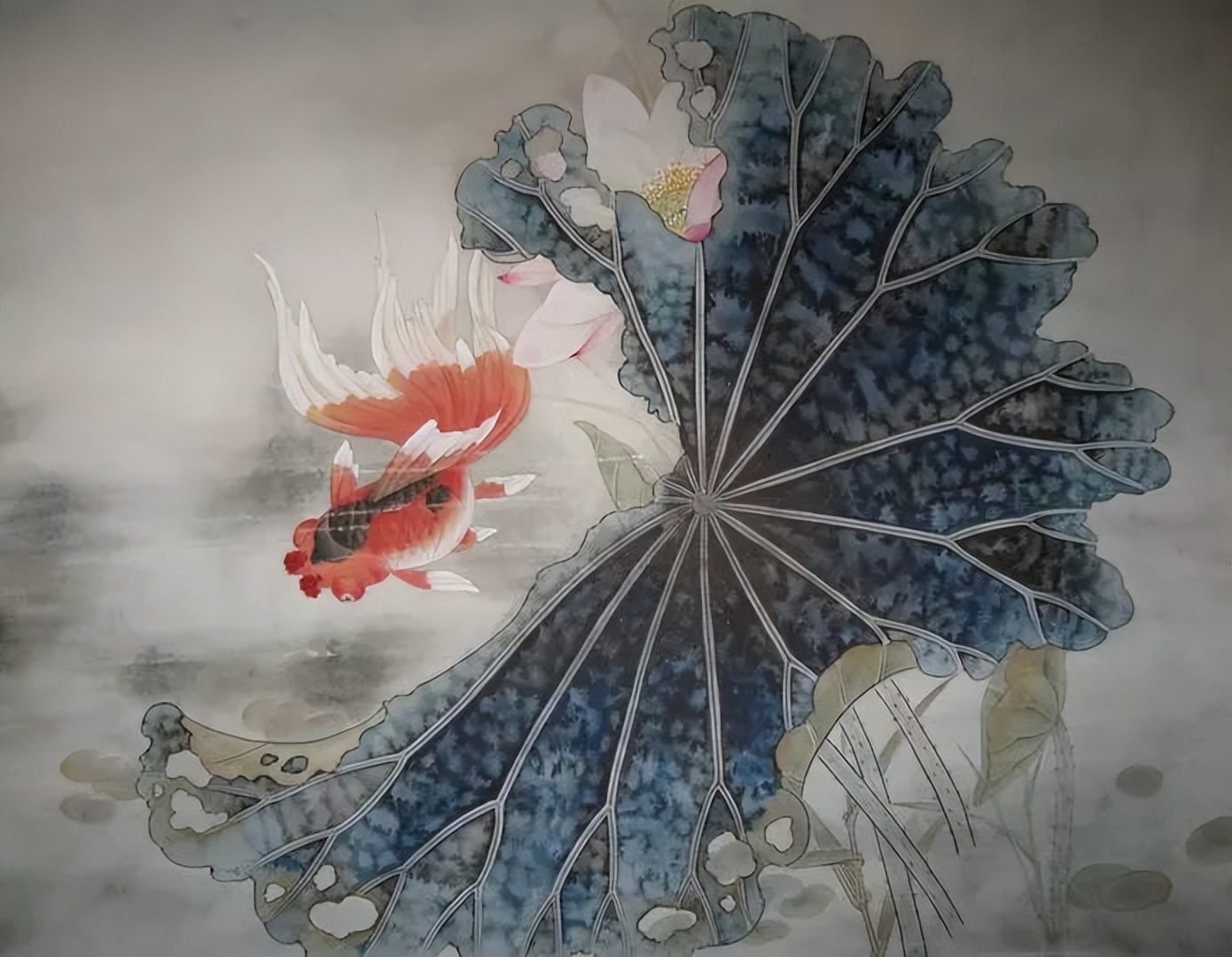 工笔画金鱼图片欣赏,金鱼工笔画精品欣赏