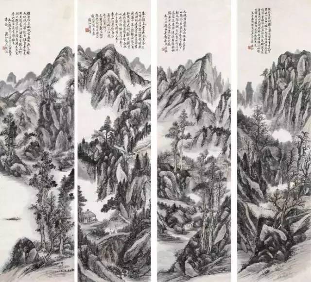 黄宾虹早期山水画的作品欣赏,黄宾虹经典作品13幅欣赏及技法