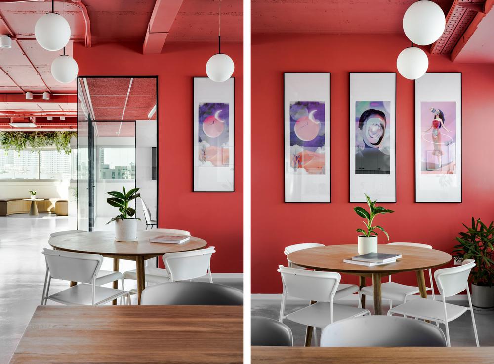 玫粉工业风Bazaart百色特特拉维夫办公设计欣赏