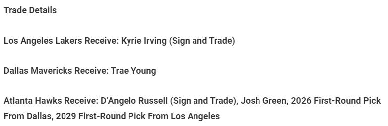 欧文三方交易,湖人vs独行侠119-110欧文