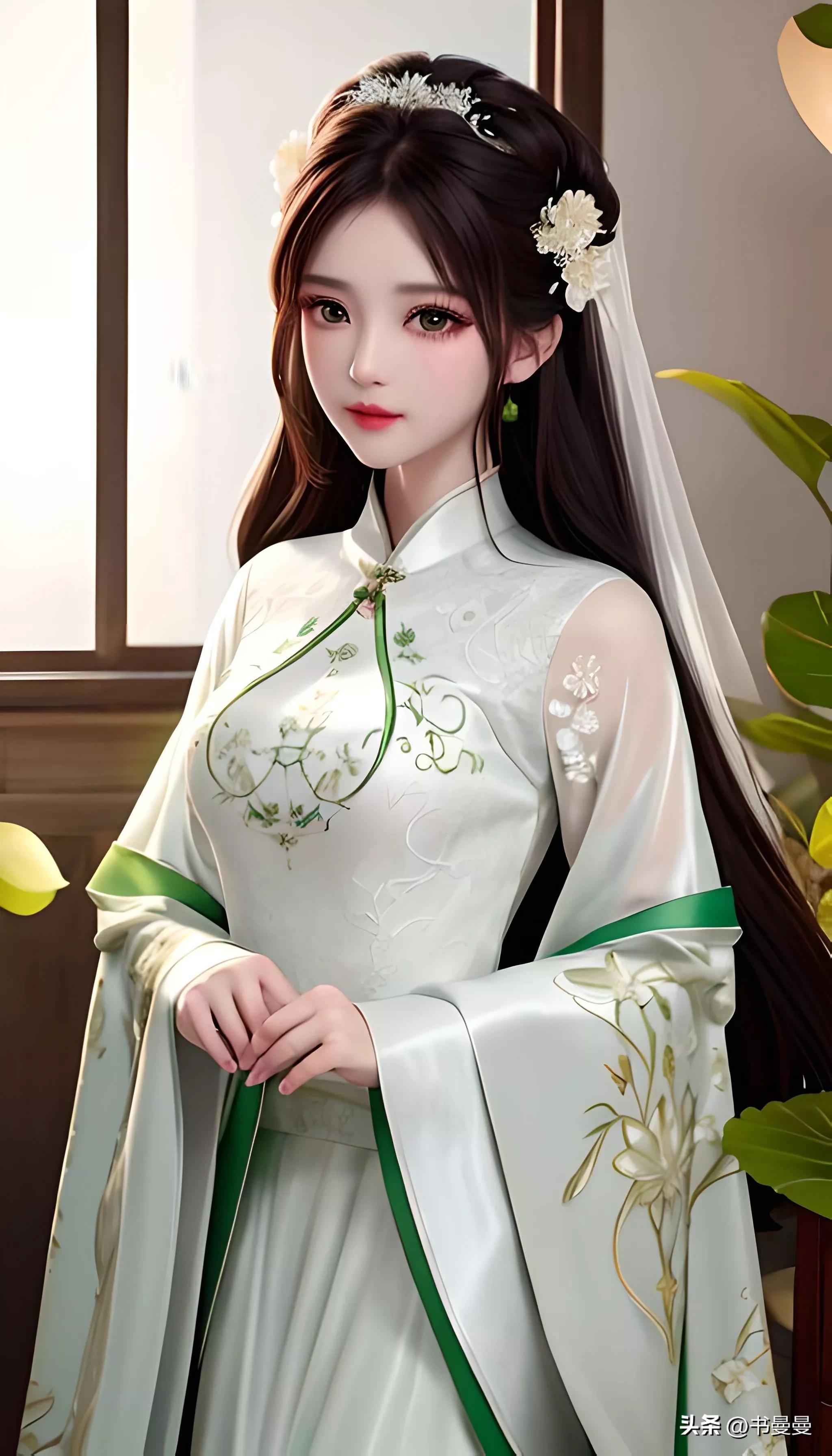 ai绘画古风少女插画壁纸欣赏,ai绘画国风美女