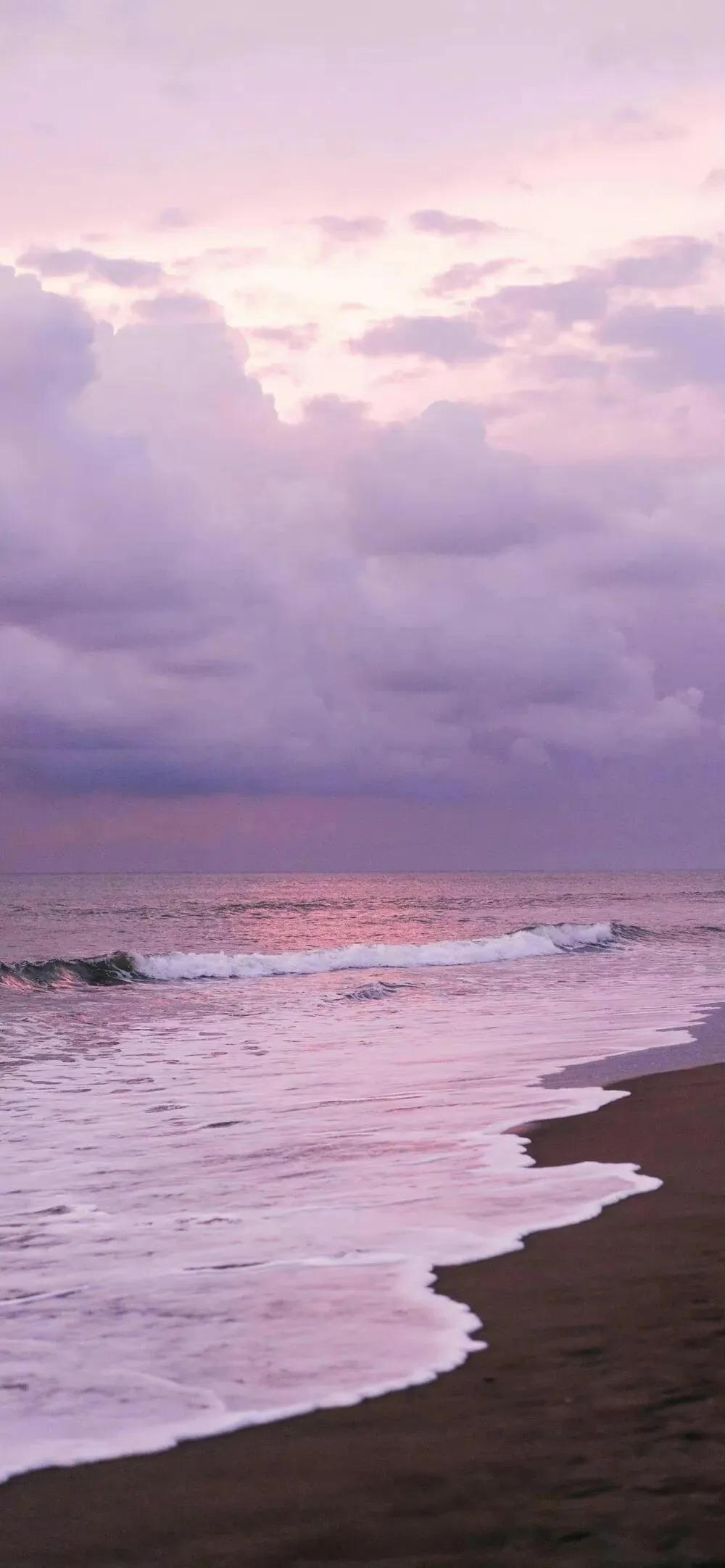 治愈系紫色手机壁纸,主屏和锁屏壁纸一对紫色