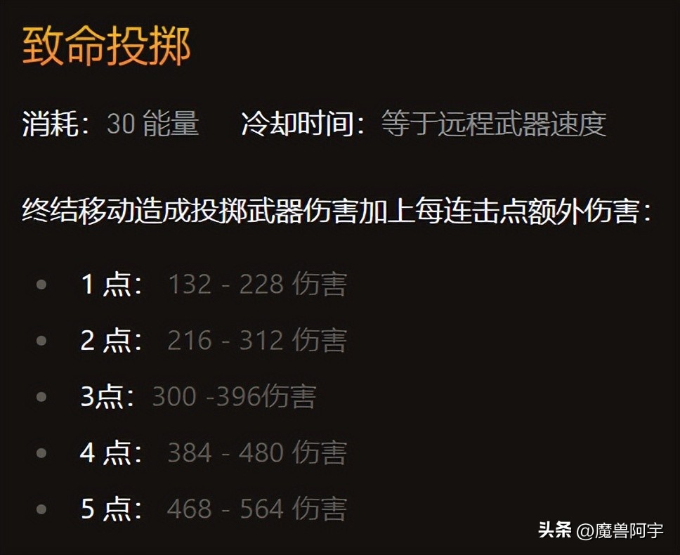 乌龟魔兽职业改动：盗贼（潜行者）