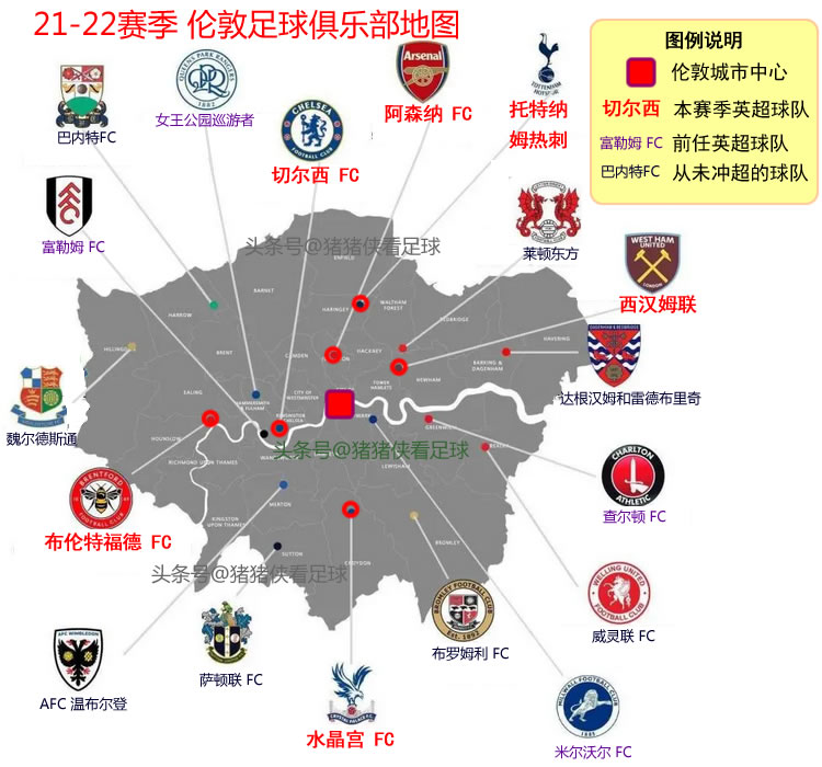 伦敦的足球俱乐部怎么那么多,伦敦的英超足球俱乐部