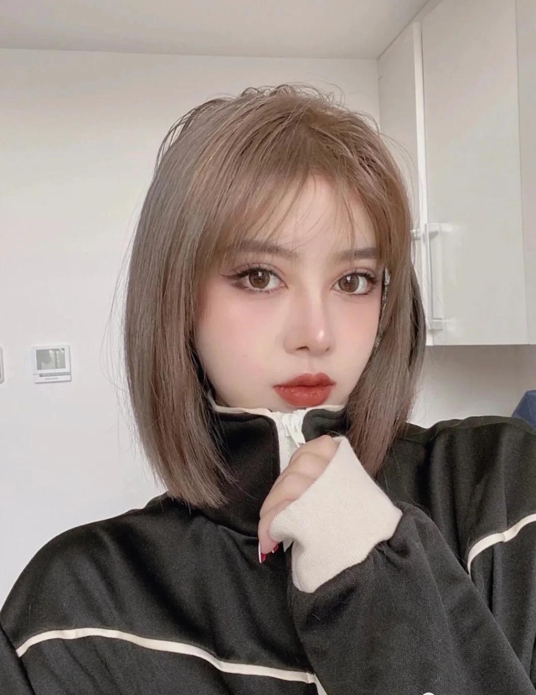 2022年最流行的短发发尾一刀切,30款经典短发适合长方脸型的