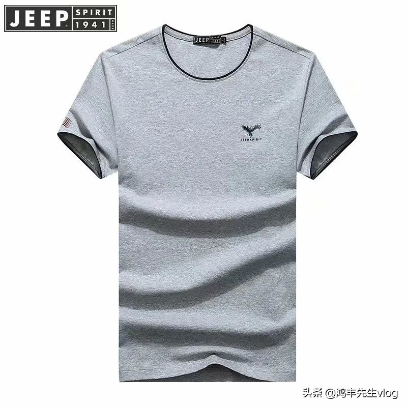 jeep短袖t恤专卖店男装翻领,jeep短袖t恤男纯棉官方正品
