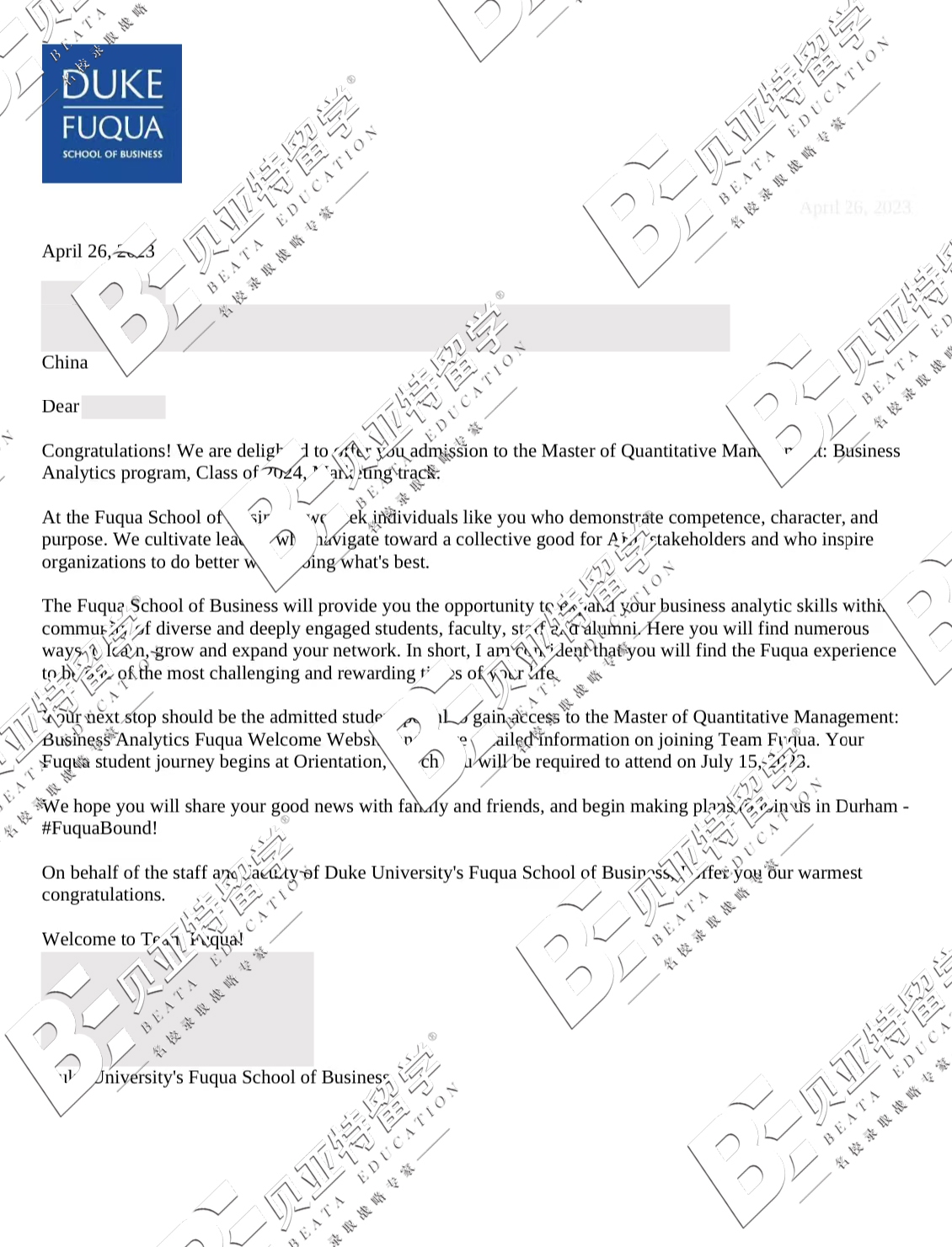 杜克大学商业分析硕士美国就业,杜克大学商学院在美国的排名