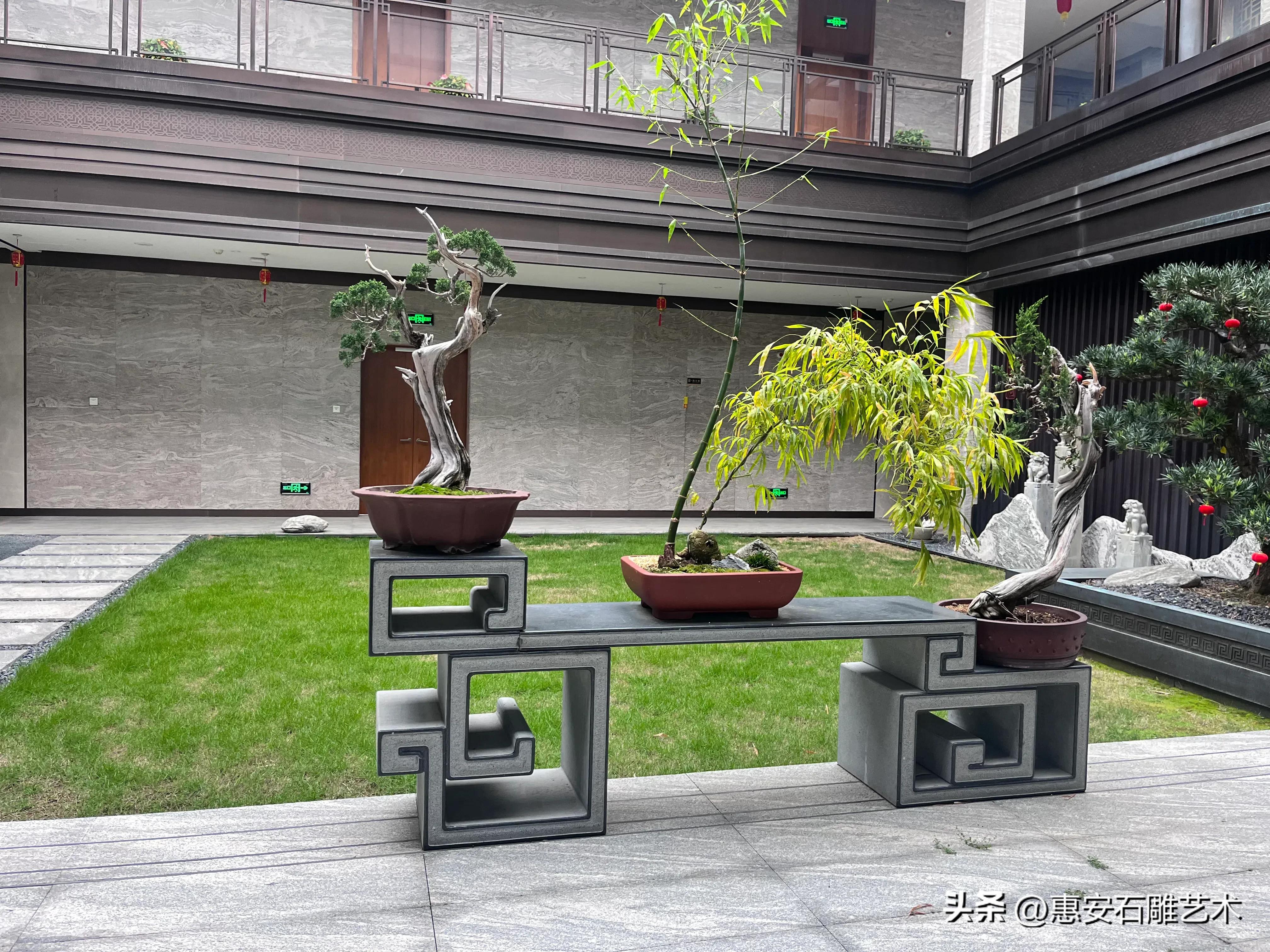 庭院盆景花架,庭院布置花架