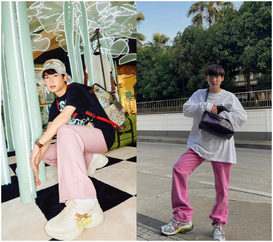 粉色系甜酷风穿搭男,粉色系极简穿搭男生