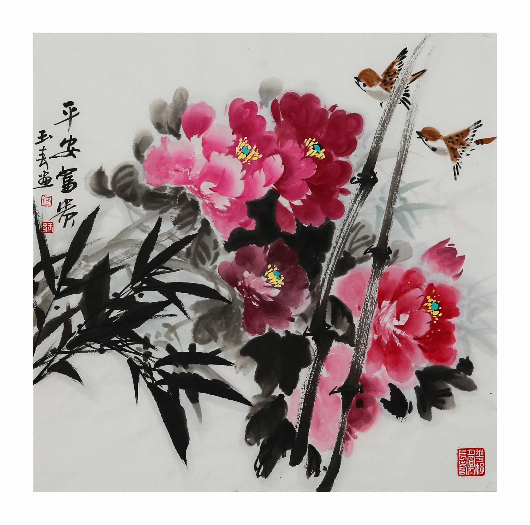 牡丹画家曾杏绯国画牡丹作品欣赏,情系牡丹