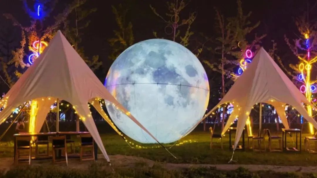 太原晋阳湖桃花岛视频,太原桃花岛夜景