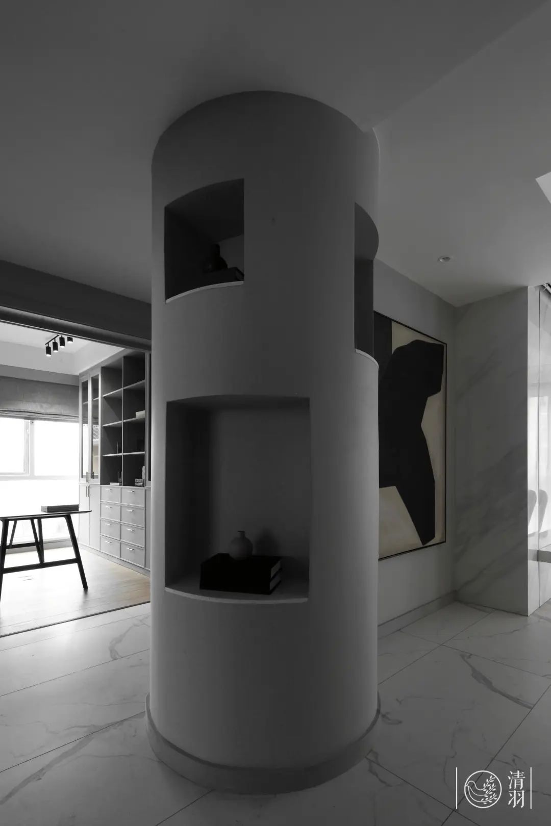 经典黑白灰的现代轻奢风,富有高级感的现代黑白灰