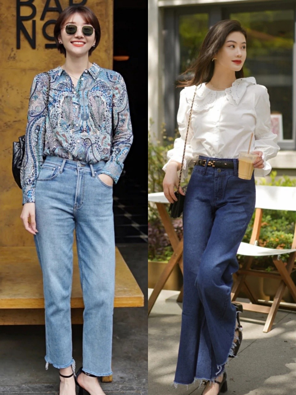 早秋衬衫这样穿简约时髦超撩人,长袖子衬衫怎么穿好看又有范