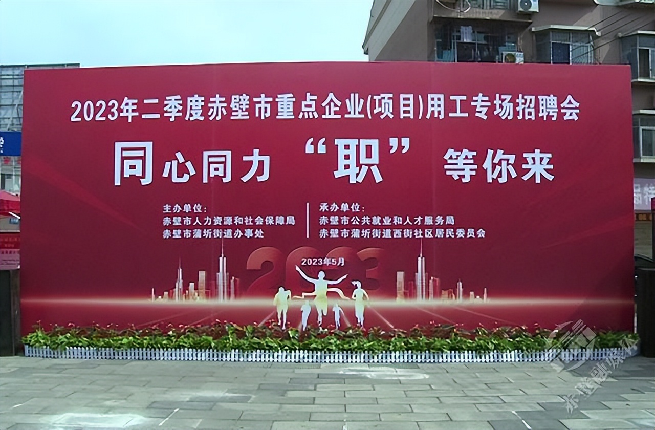 同心同力“职”等你来赤壁市举办2023年二季度重点企业（项目）用工专场招聘会