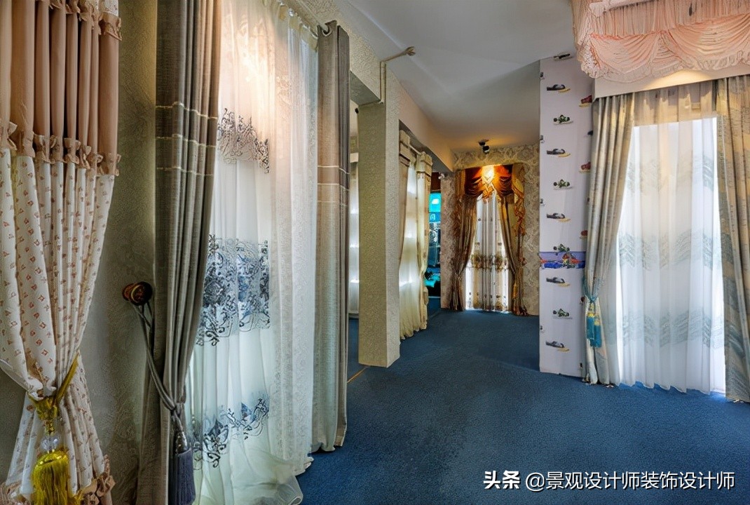 窗帘壁纸店装修,广州窗帘店设计案例图片