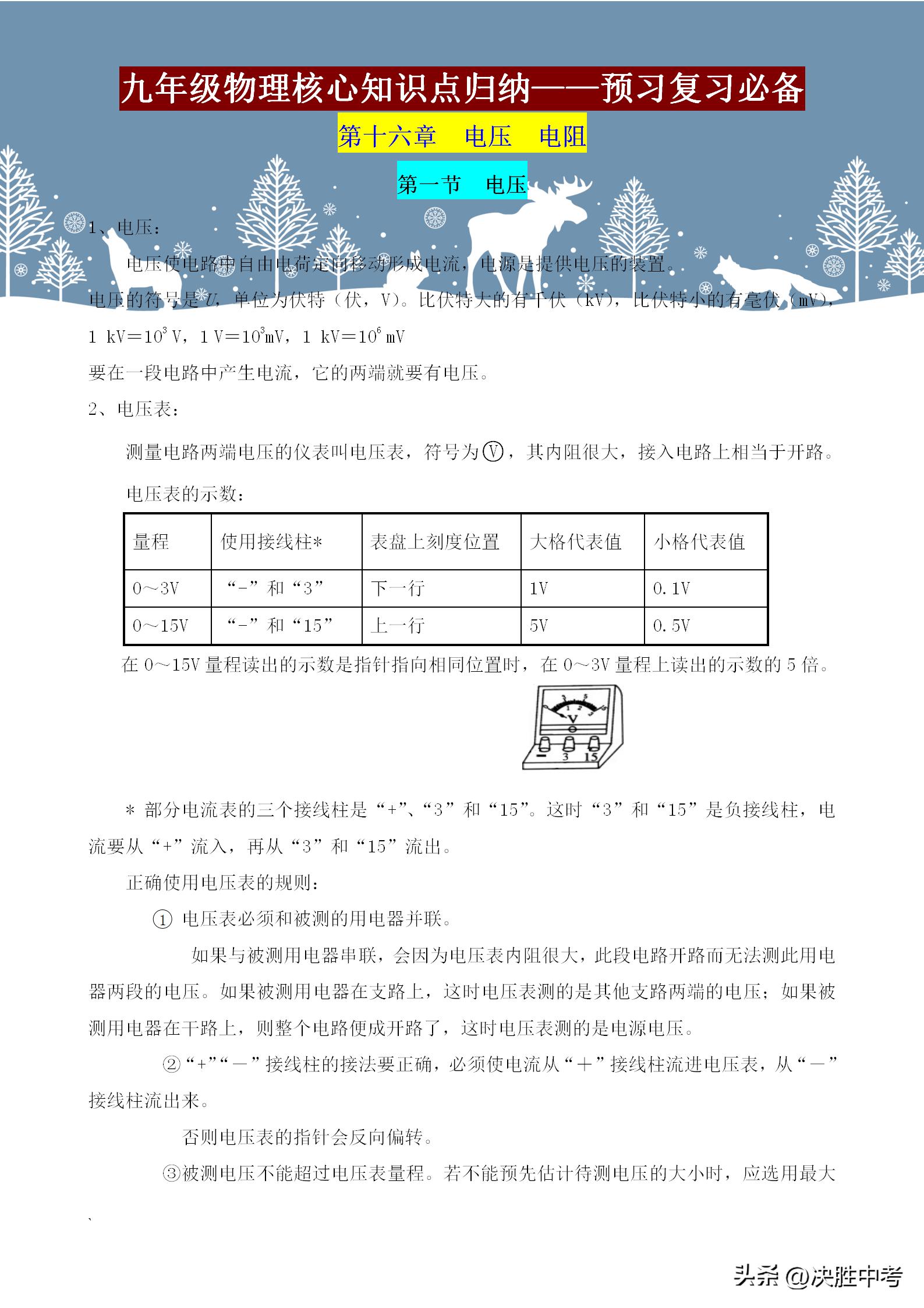 九年级物理核心知识点归纳，不管是预习，还是复习，都要紧抓它！