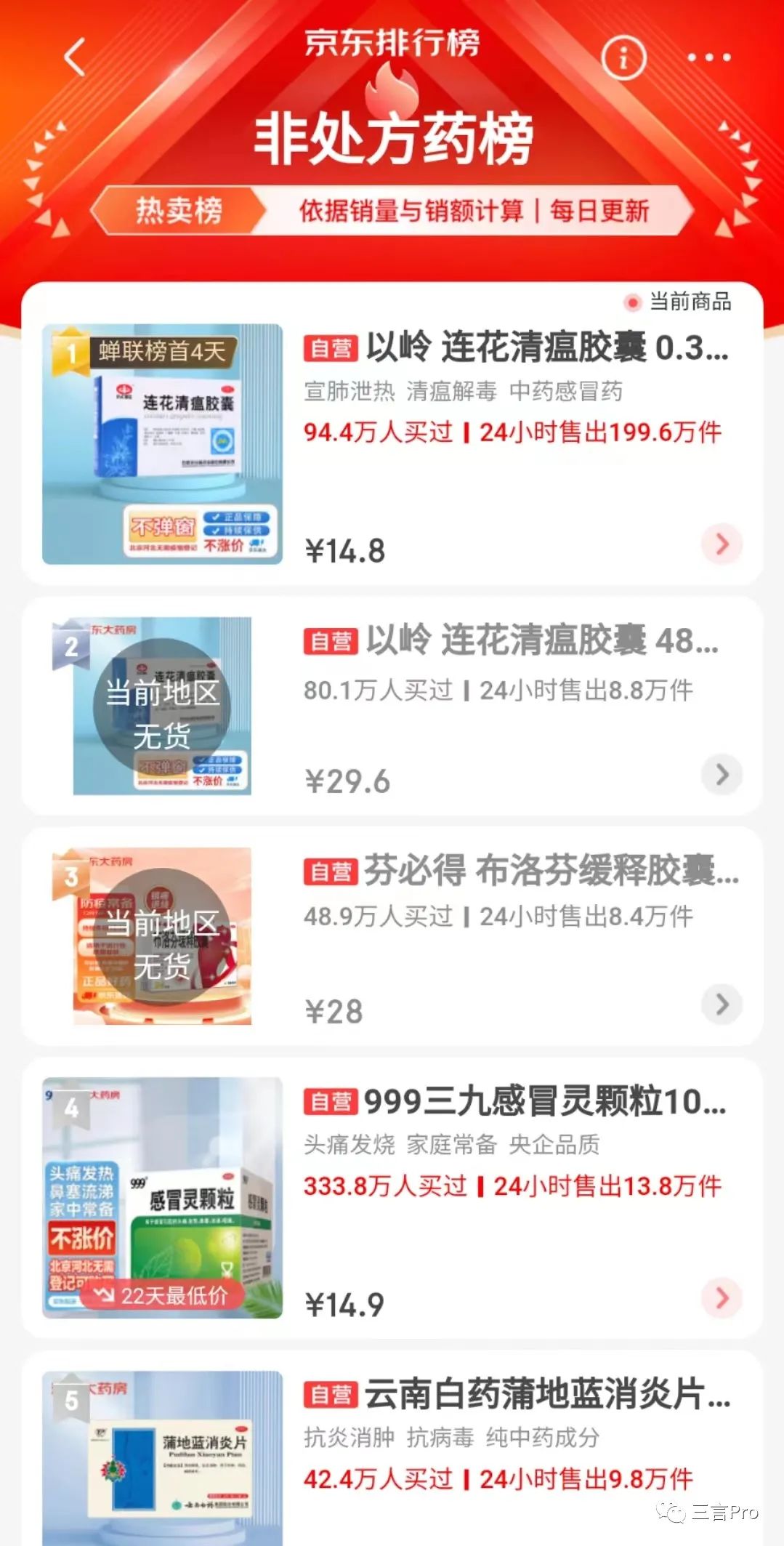 药店旗舰店连花清瘟颗粒,连花清瘟胶囊局部地区断货