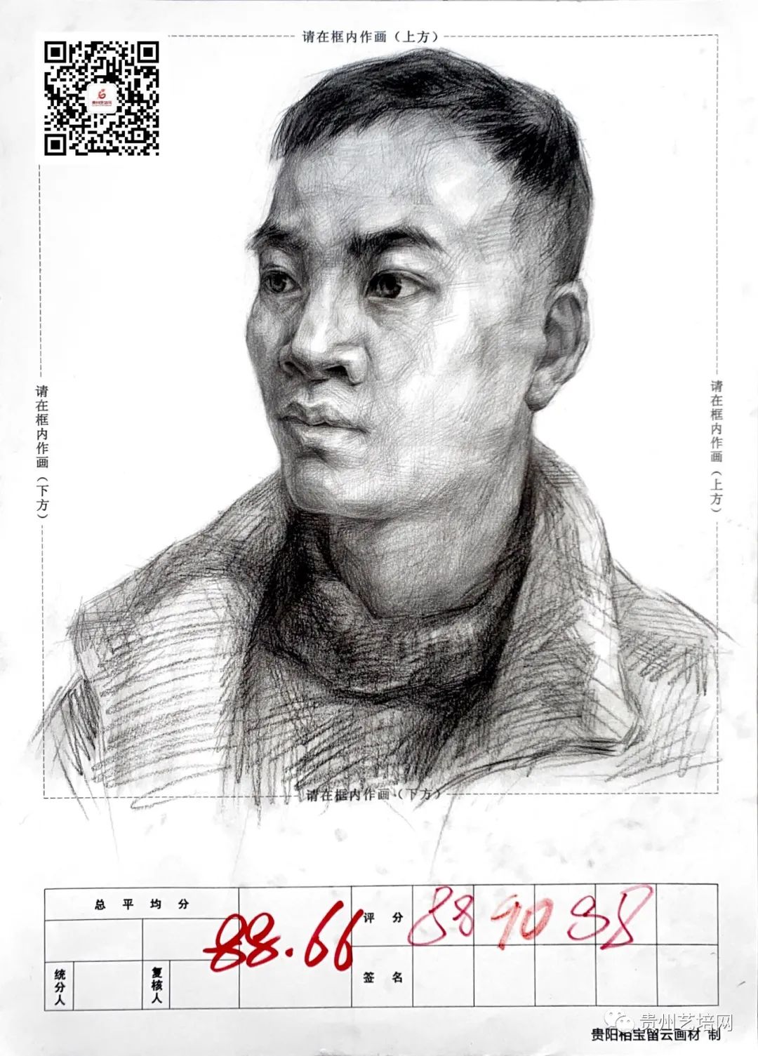 万人联考一模2024素描高分,一模静物素描高分卷