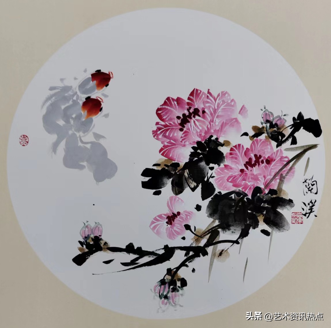 名家推荐|画家李维娜，惟妙惟肖婀娜多姿之芙蓉图