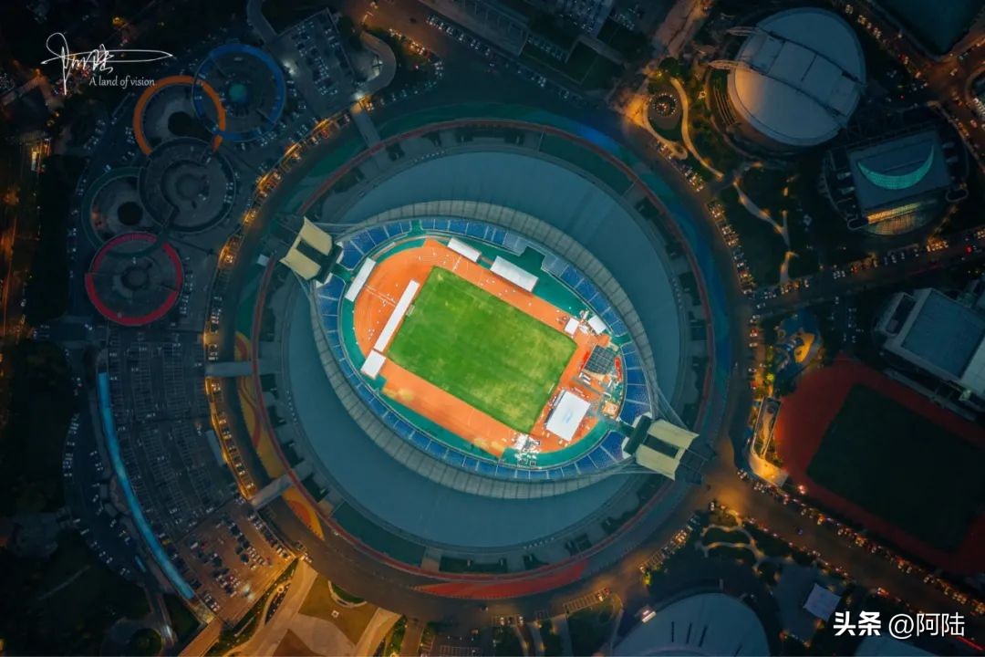 杭州黄龙体育中心航拍,杭州黄龙马拉松