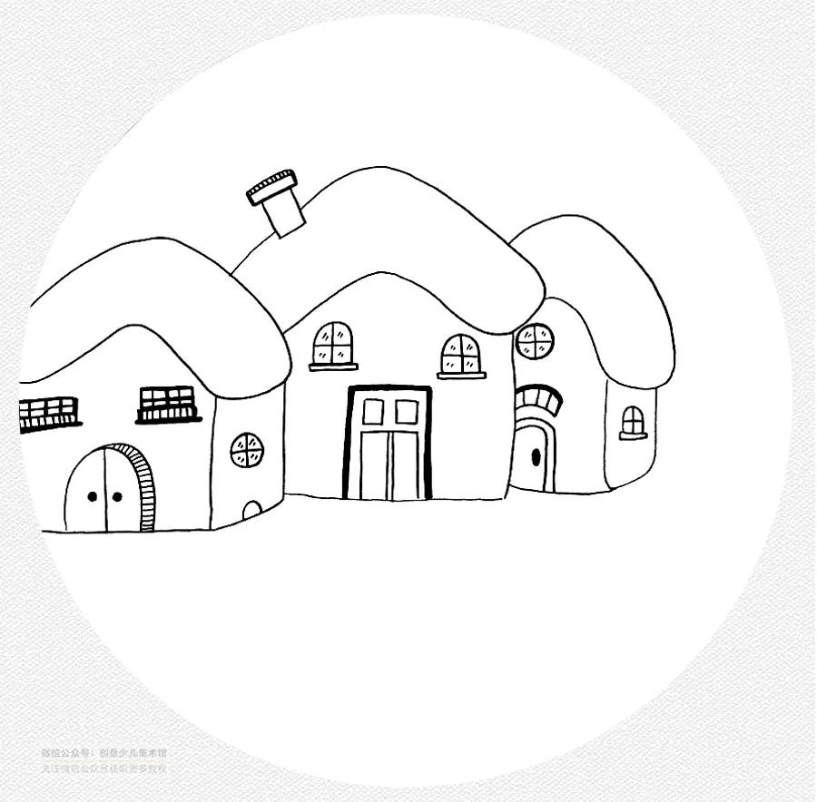 小鸭走在雪地上儿童画,儿童画雪景画法步骤