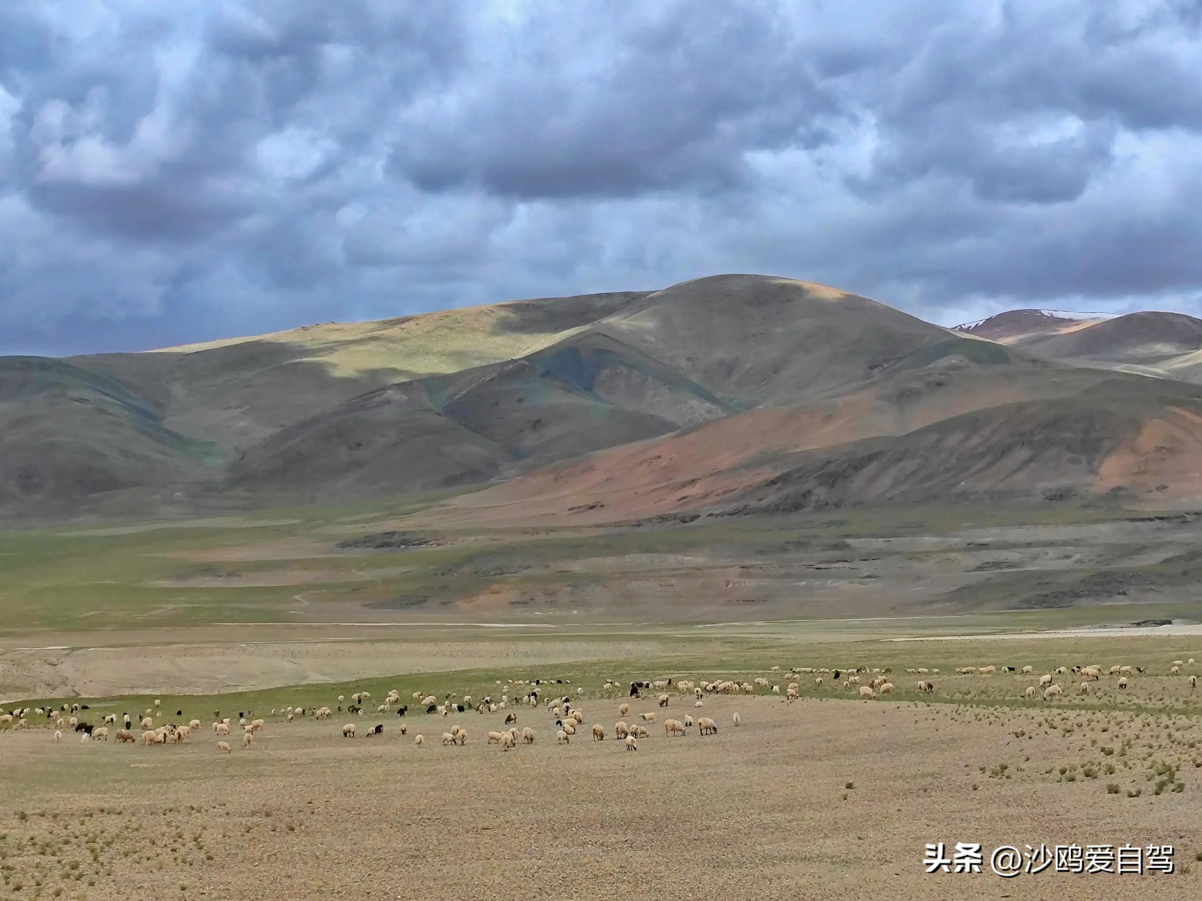 自驾四进*藏西***疆新**第12天:人在囧途:当惹雍措圣湖边陷车,轮胎鼓包