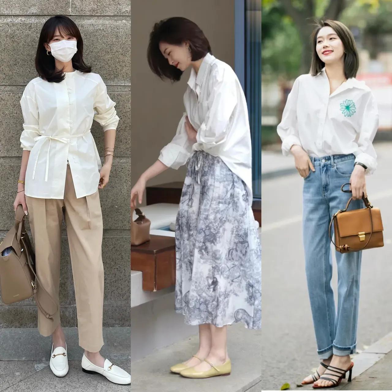 白衬衫到底怎么穿才不老气,白衬衫怎样穿出来时髦感