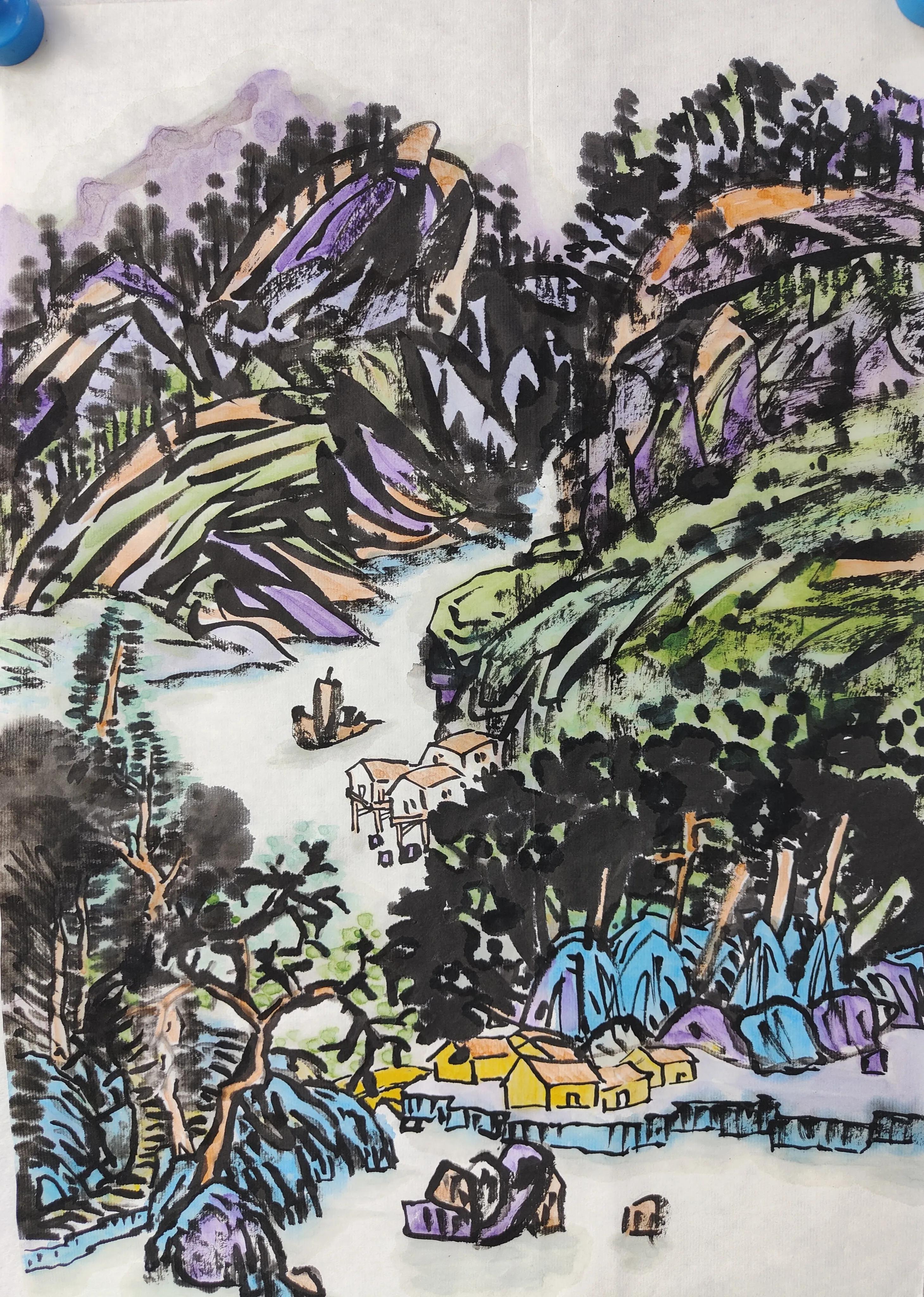 心底无私，故能涉笔成趣新世纪艺术培训学校儿童国画欣赏