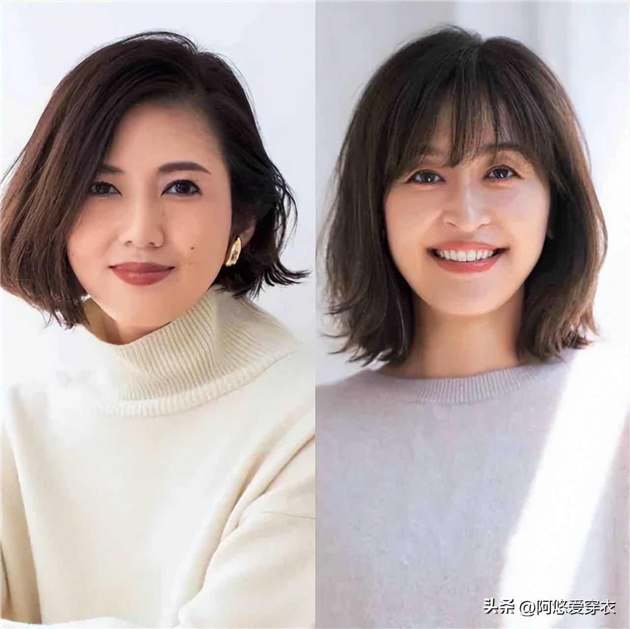 40岁女性齐肩发全头烫真洋气,头发齐肩可以弄什么发型过肩