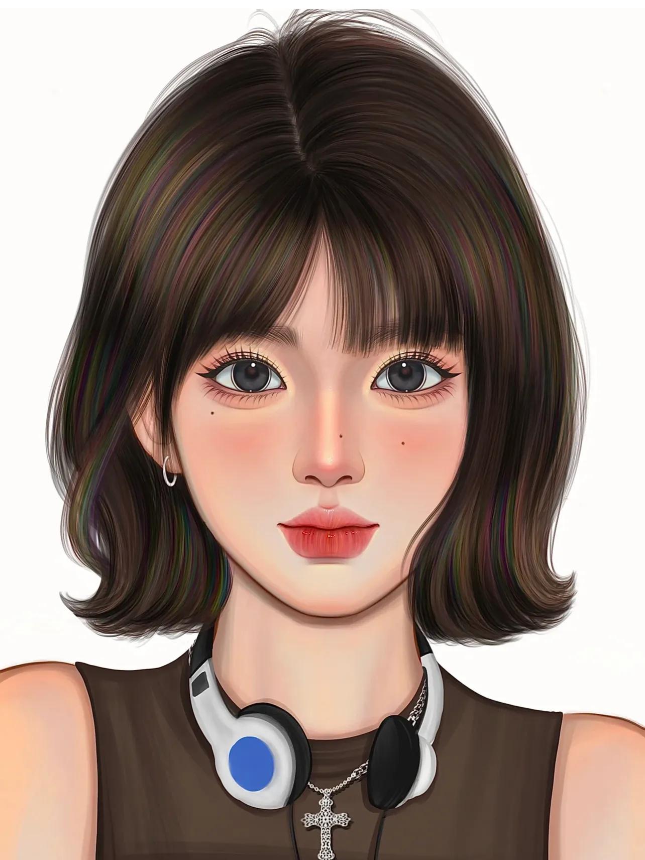 女生短发头像30岁左右,女生短发头像简约气质