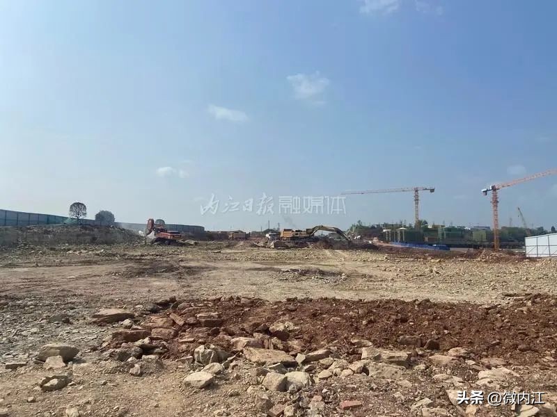 晚上内江城市,夜内江的夜景