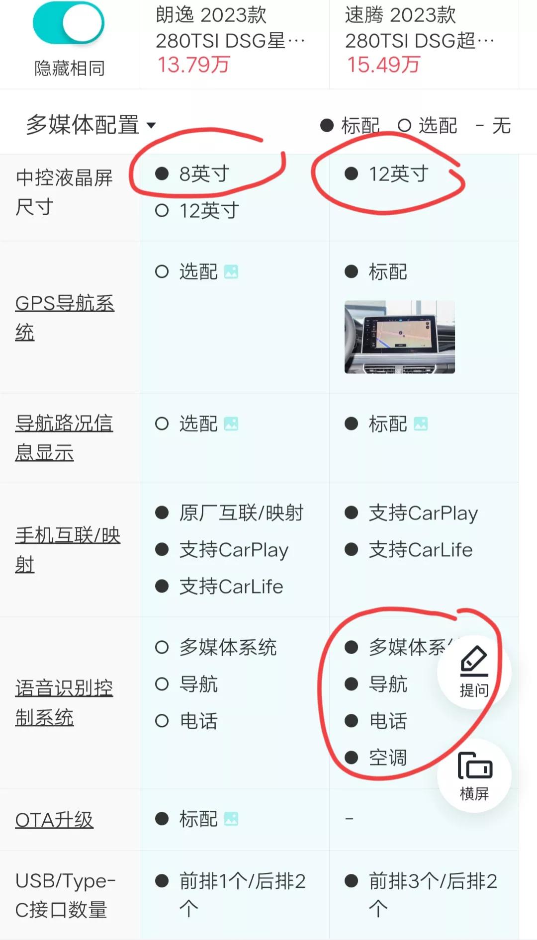速腾与朗逸优缺点对比,朗逸与速腾对比哪个值得入手
