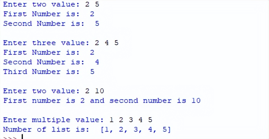 python怎么在一行中输入3个数,python中怎么从键盘输入一个数组