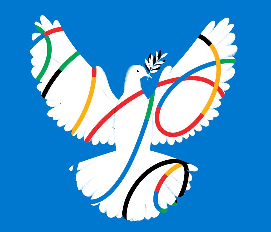 奥运会项目海报前后视觉,奥运会插画简单