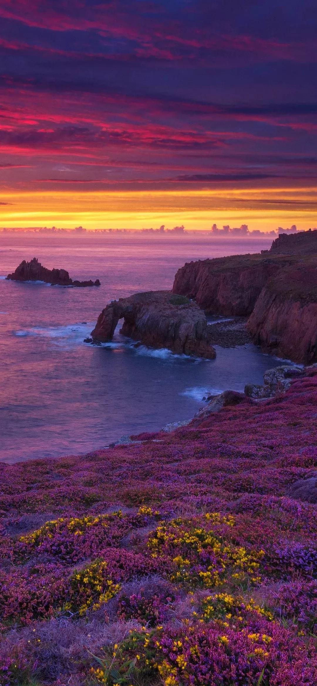 大海壁纸｜大海边，守候朝霞，聆听海浪的乐章
