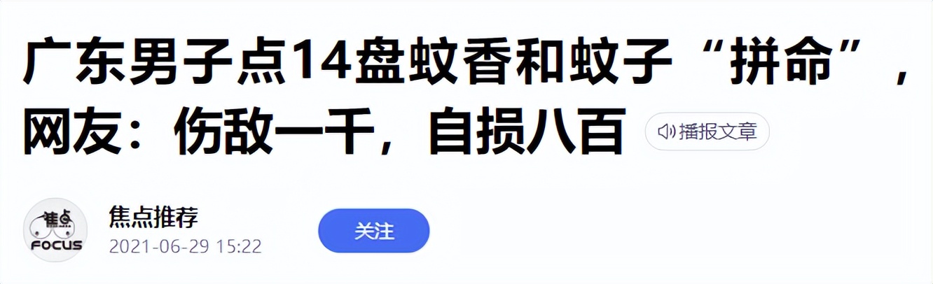 广东人的灭蚊术,阎王见了也发怵