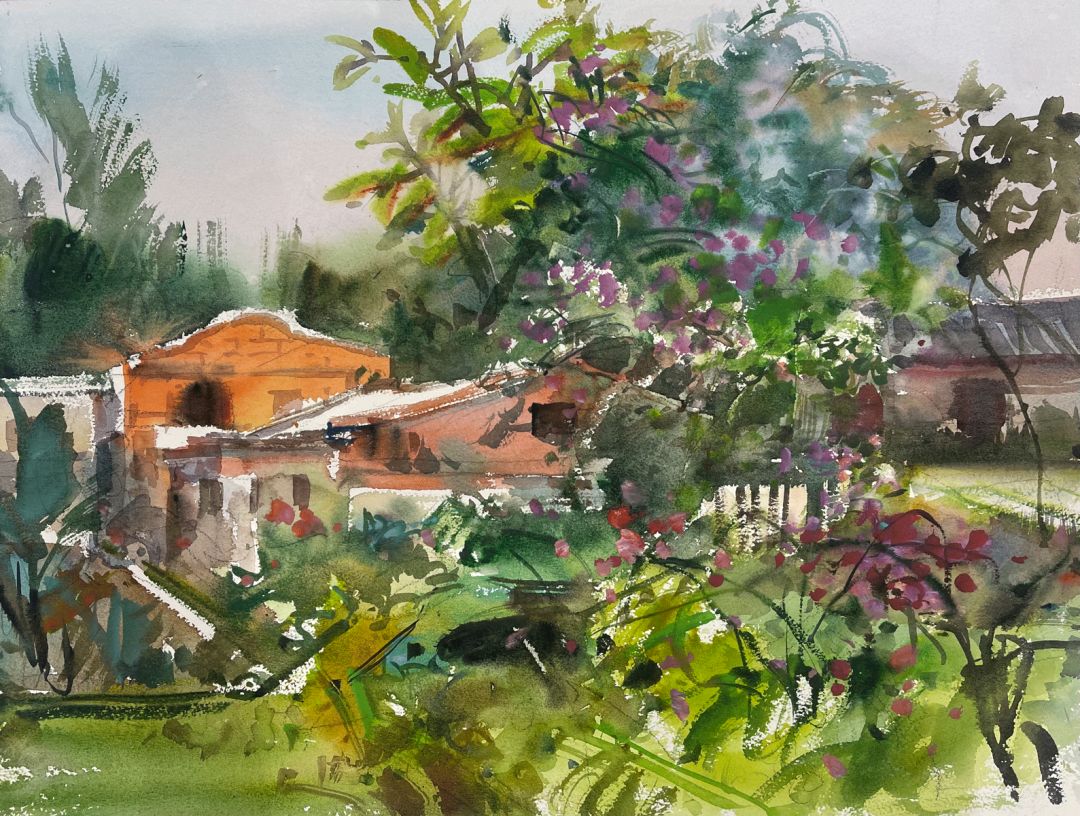 郭宁油画水彩画作品集,诗情画意