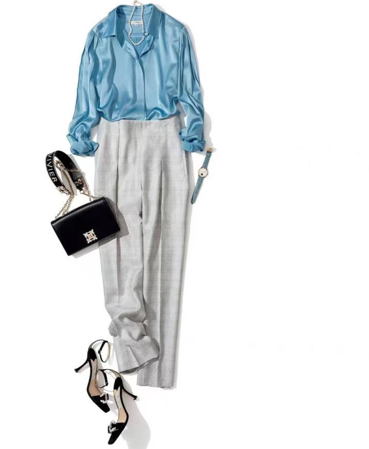 会穿衣打扮的女人是什么性格,夏季蓝色上衣穿搭