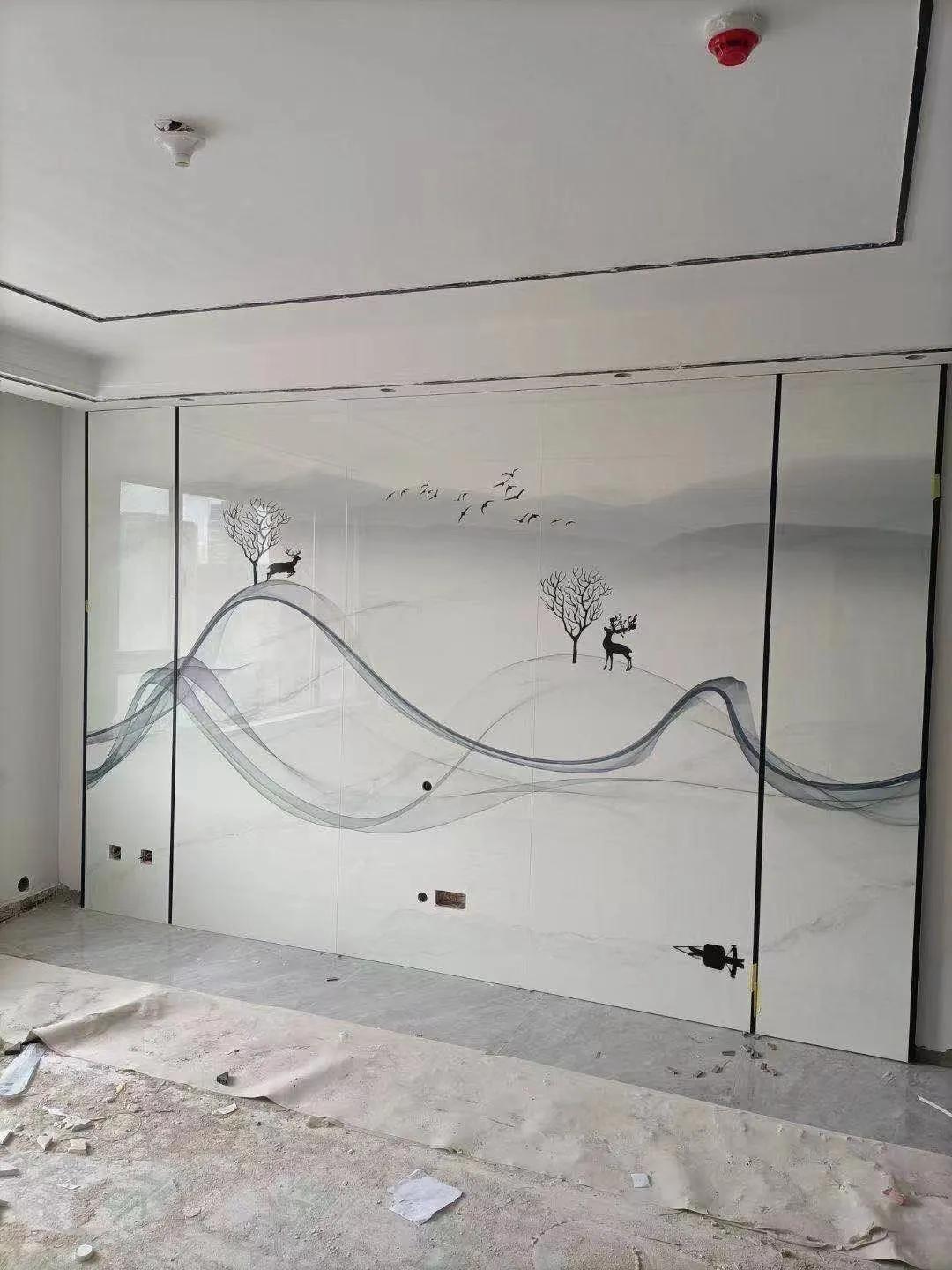 现代简约电视背景墙布效果图大全,电视背景墙现代简约乳胶漆钛金条