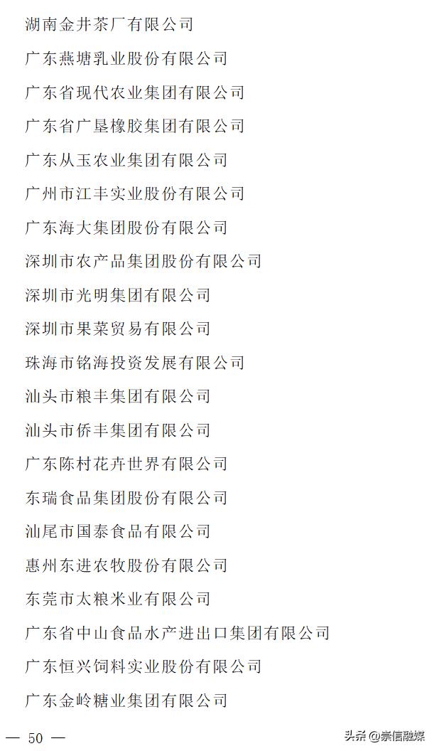 2023年农业产业化龙头企业名单,农业产业化国家重点龙头企业