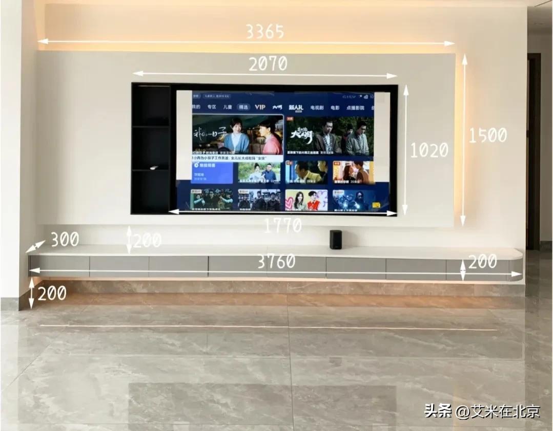 悬空电视柜和落地电视柜哪个好,悬空电视柜加直立柜效果图大全