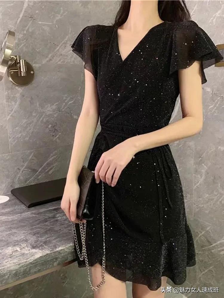 矮个子微胖连衣裙遮肚带口袋,微胖妹妹连衣裙显瘦遮肚子中长款