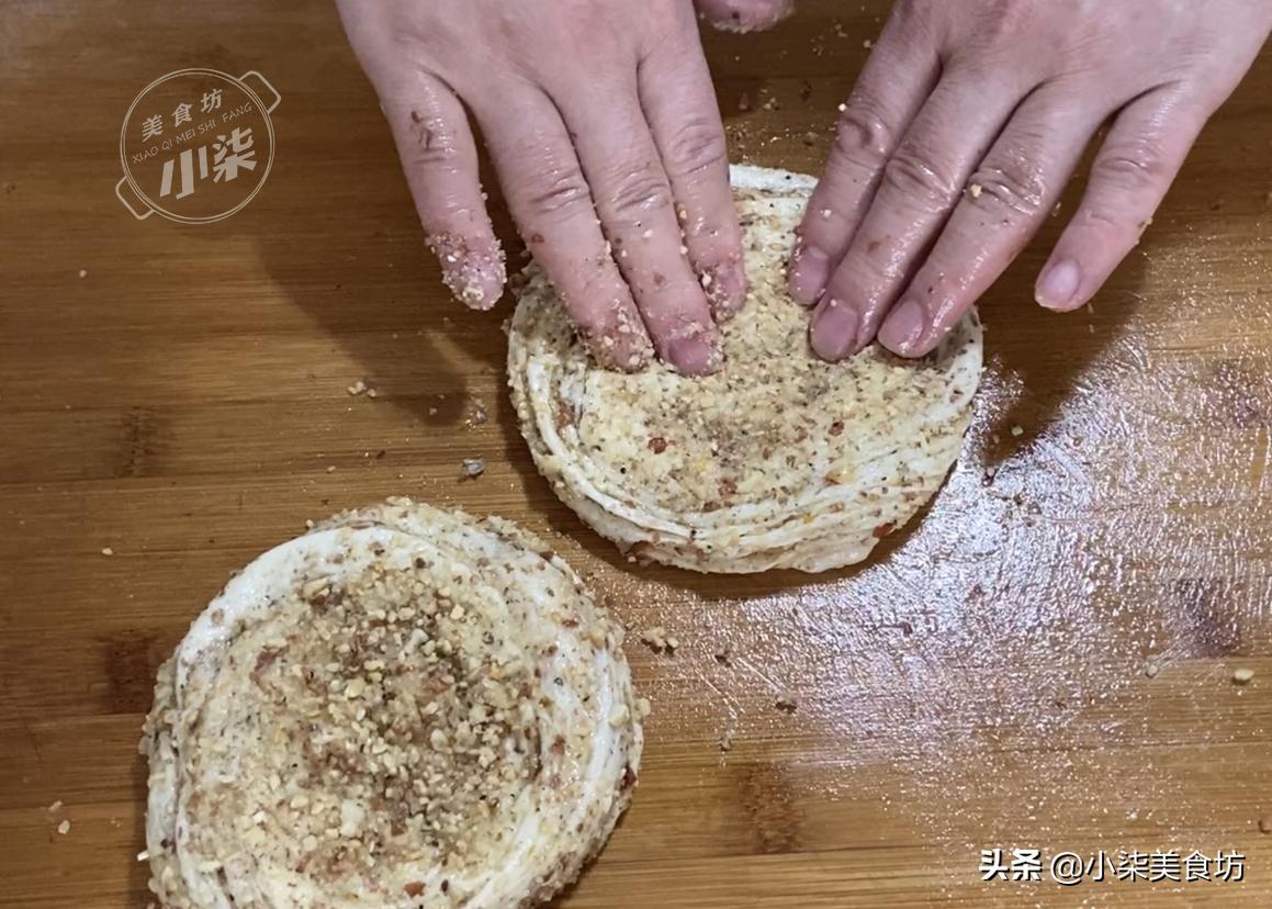 千层核桃饼的制作方法视频,陕西老乔核桃饼的家常做法