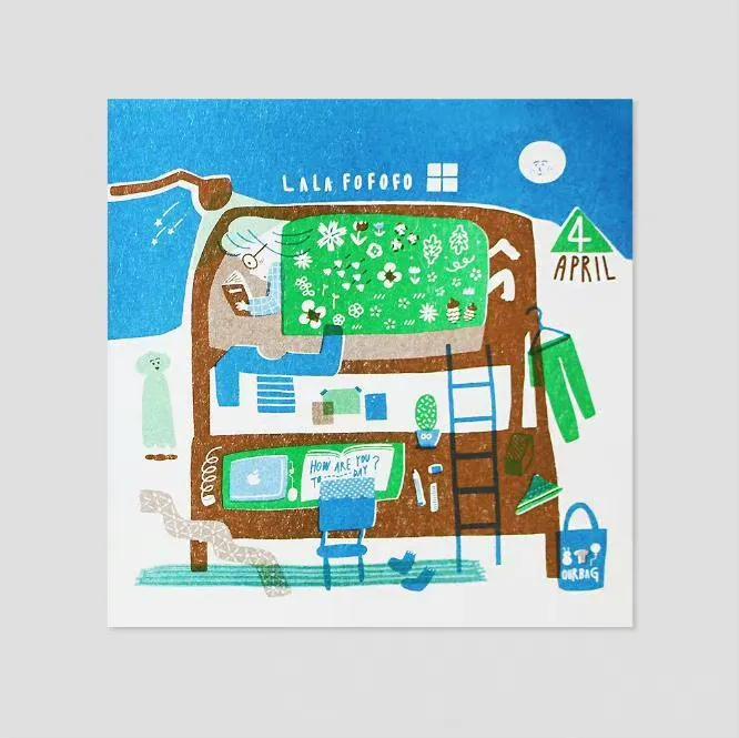 手绘黑白插画简单卡片,好看的插画卡片