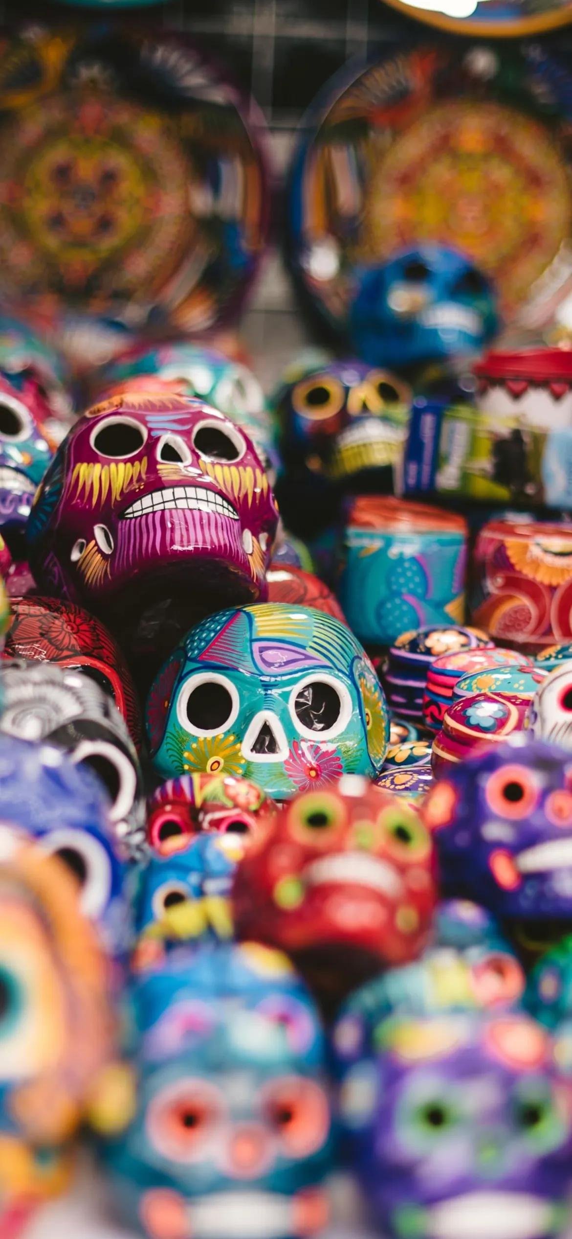 精美彩色上蓝下红壁纸,手机壁纸彩色粉末